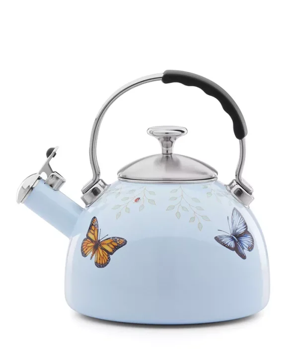 Butterfly Meadow Kitchen Blue Tea Kettle, 2.5 Qt.