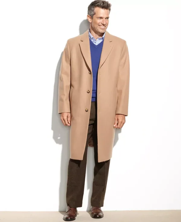 Big and Tall Signature Wool-Blend Overcoat