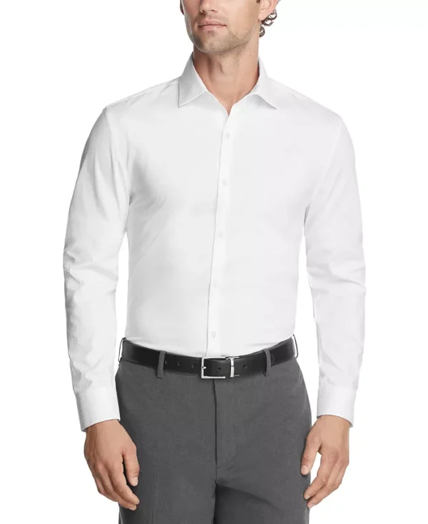 Men's Slim-Fit Flex Stretch Dress Shirt