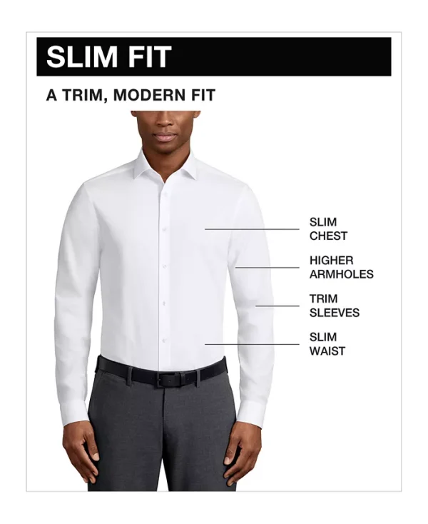 Men's Slim-Fit Flex Stretch Dress Shirt - Image 4