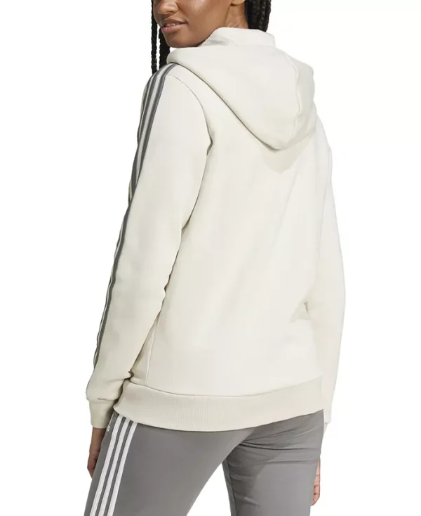 Women's 3-Stripe Cotton Fleece Full-Zip Hoodie Sweatshirt - Image 3