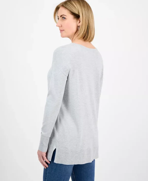 Petite Fine-Gauge Tunic Sweater - Image 2