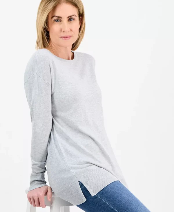 Petite Fine-Gauge Tunic Sweater - Image 3